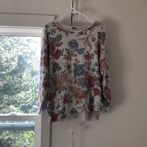 Vintage Basic Editions oversized floral sweater